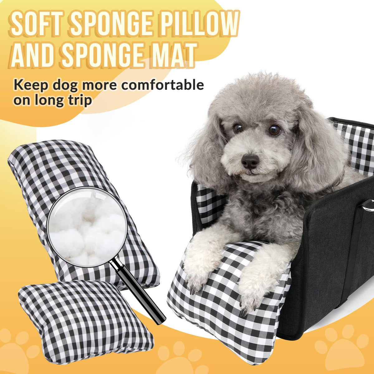 Dog Car Seat for Small Dogs Under 11lbs E5696