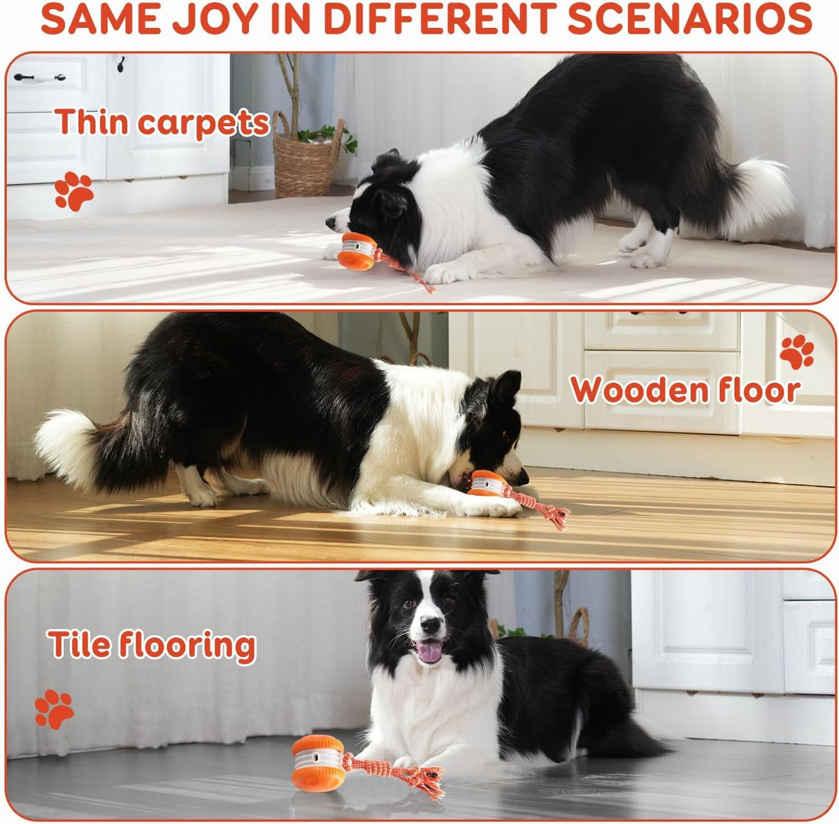 Electric Moving Dog Ball with Rope S1358