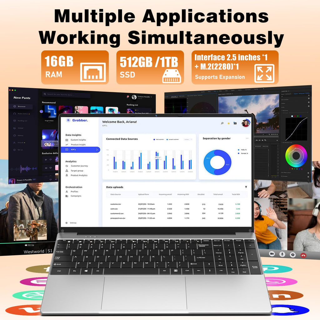 15.6" Laptop Computer Core I5 16GB RAM 512GB SSD Z545993
