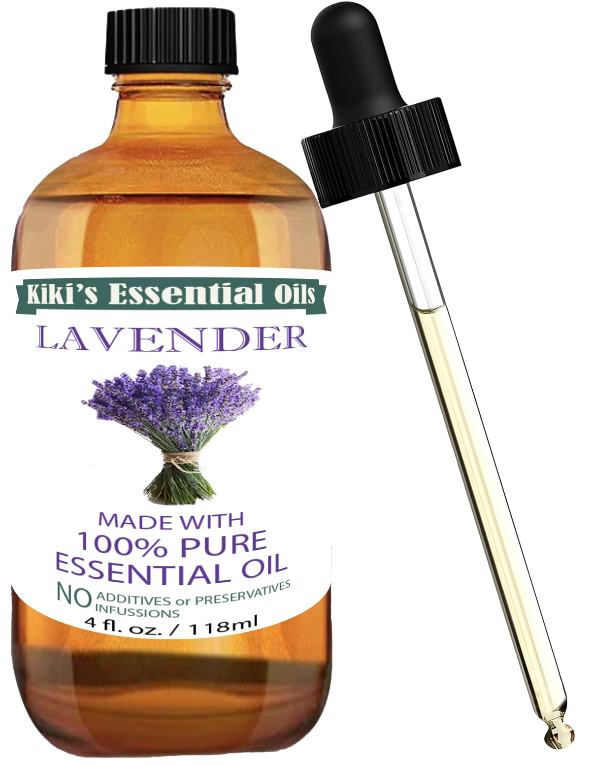 Lavender Essential Oil with Glass Dropper 4 Fl Oz S544601