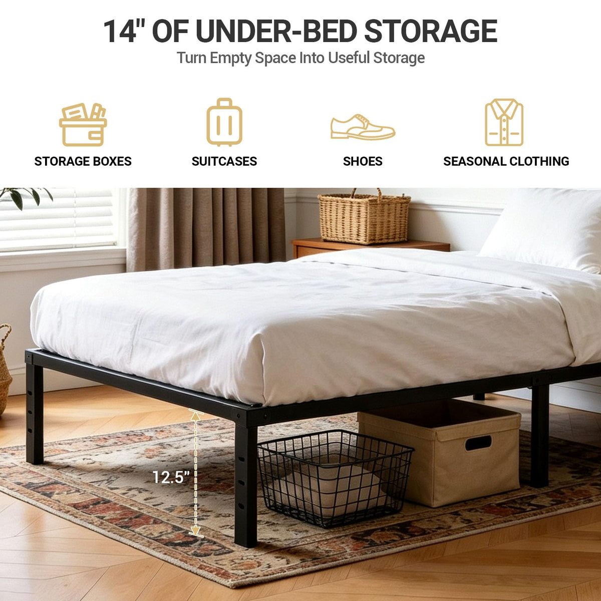 Twin Metal Bed Frame W55113