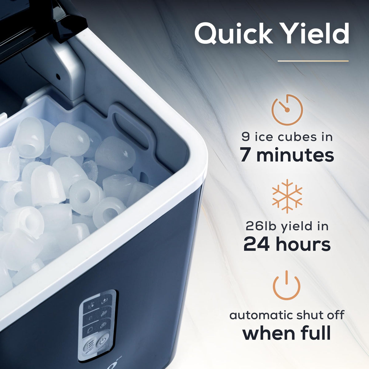 Portable Ice Maker with Scoop and LED Control Panel R76529