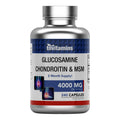 Glucosamine Chondroitin MSM 240 Capsules 4,000 mg Joint Support Supplement H7878