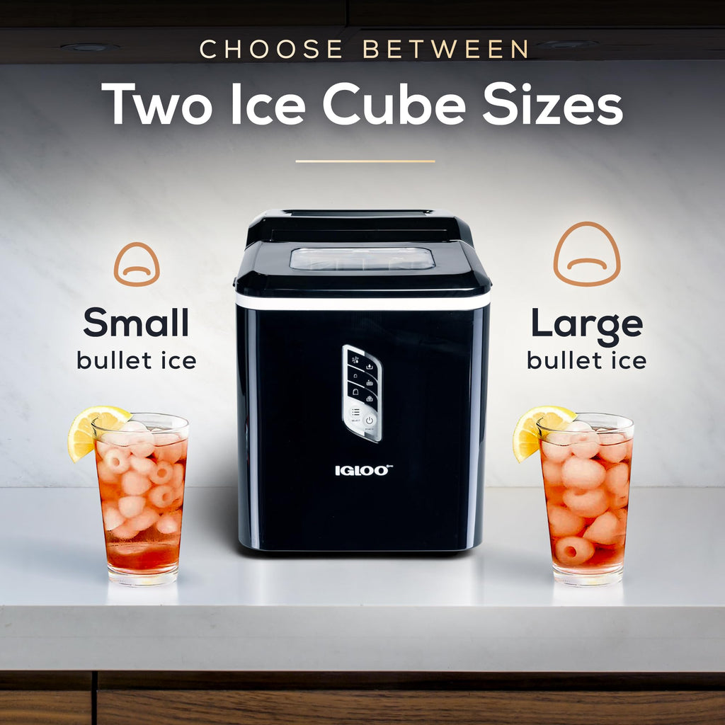 Portable Ice Maker with Scoop and LED Control Panel R76529