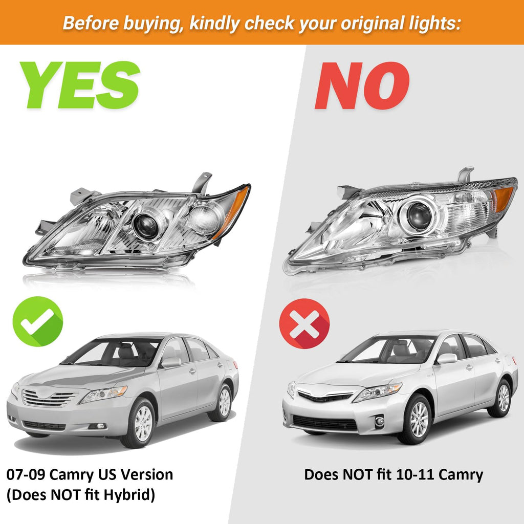 Anti-Fogging Headlights Assembly for Toyota Camry V18569