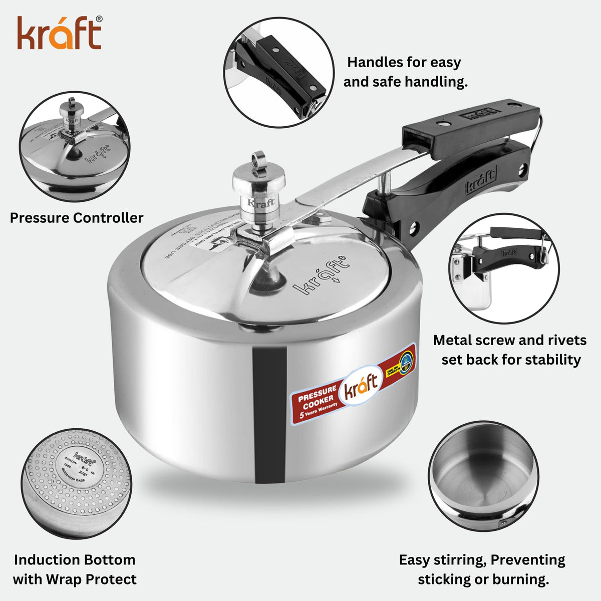 2-Liter Aluminum Pressure Cooker W74118