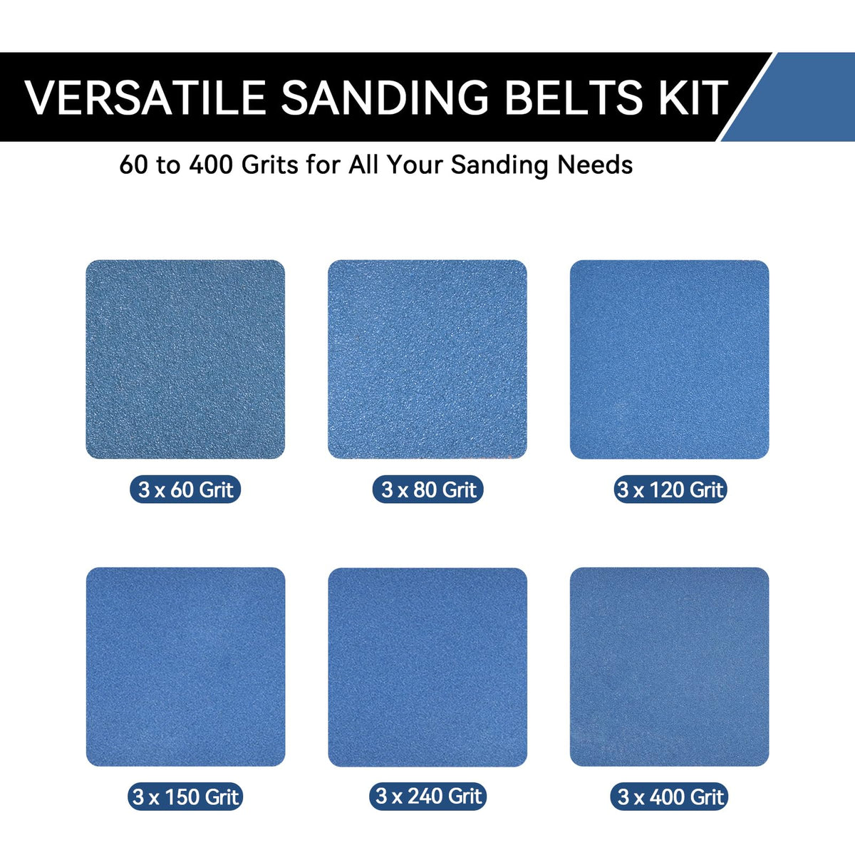 4x36 Inch 18 Pcs 6 Grits Zirconia Sanding Belts A298