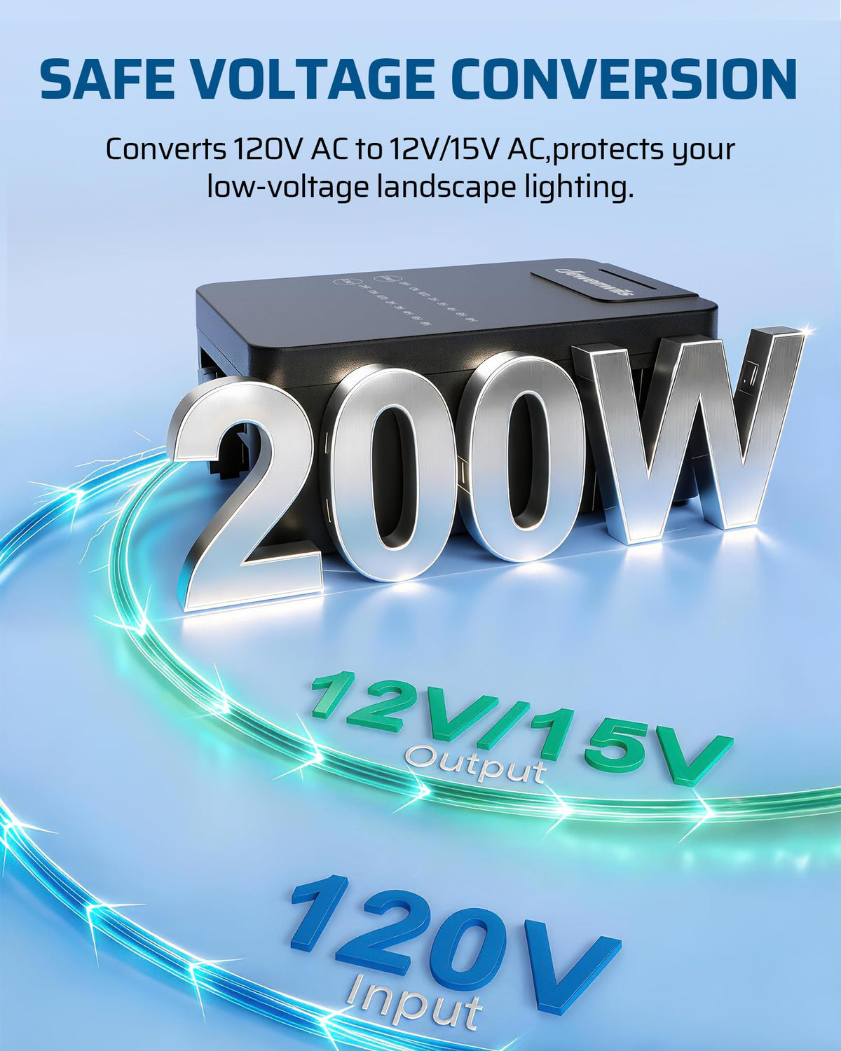 200W Low Voltage Landscape Transformer H517419