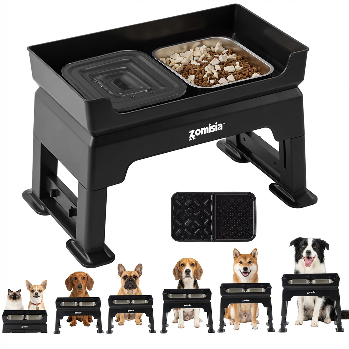 Elevated Dog Bowls with No Spill Water Bowl W835560