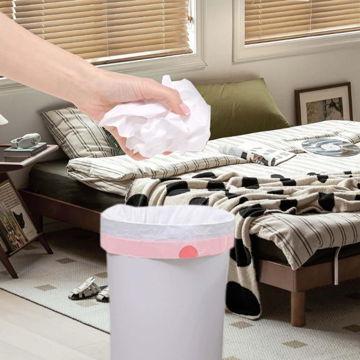 13 Gallon White Unscented Drawstring Trash Bags G250