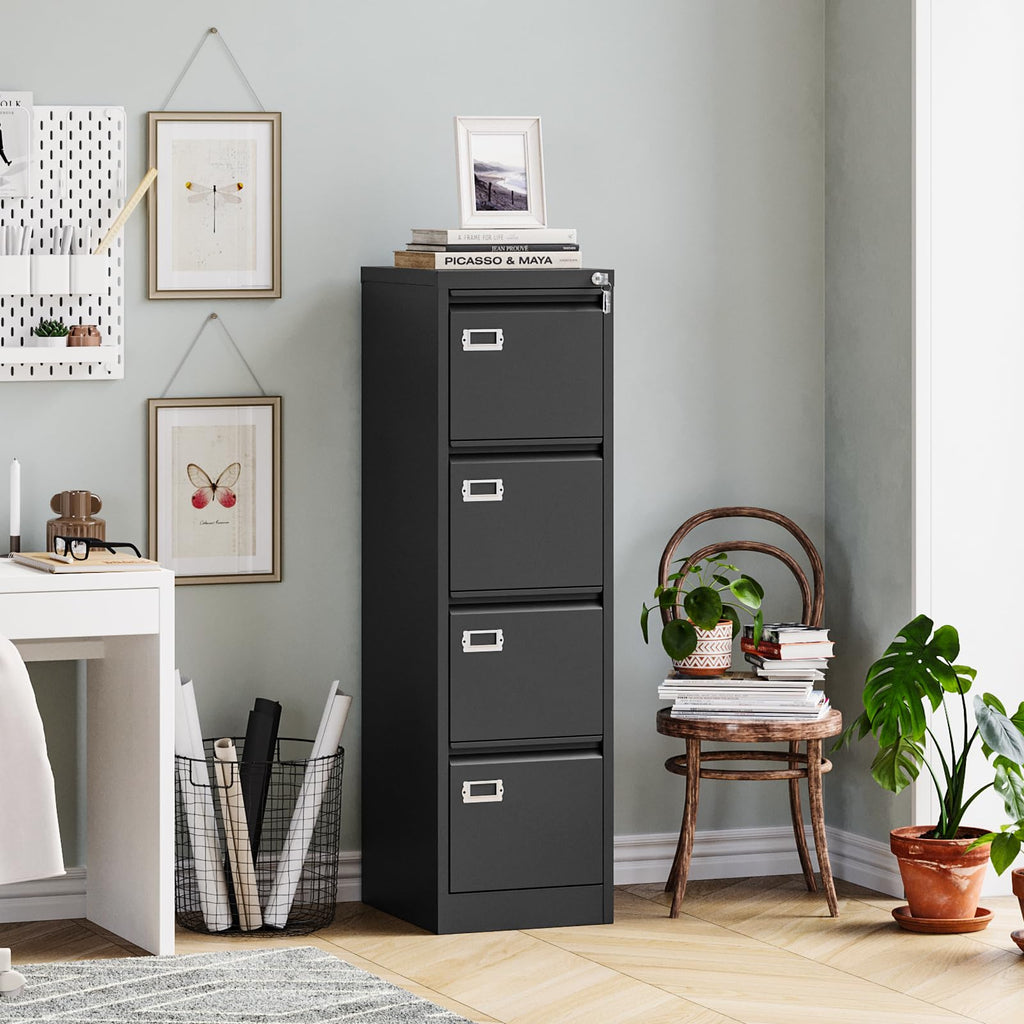 4 Drawer Metal File Cabinet with Lock A431