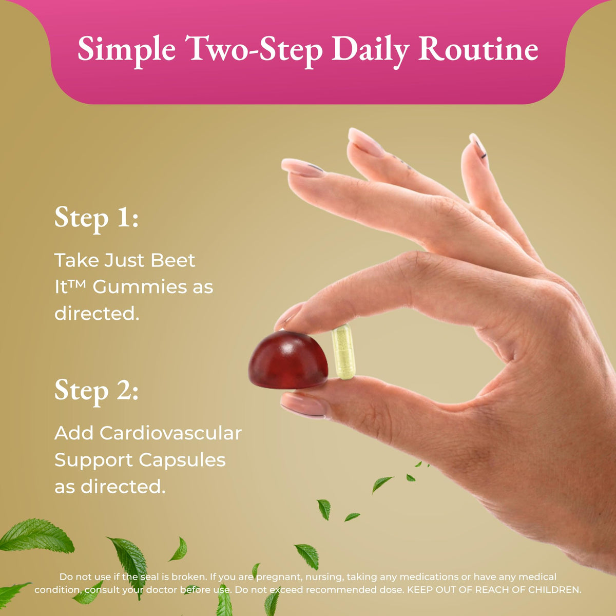 Beet Gummies & Heart Health Capsules Bundle, 60 Count Each T707770