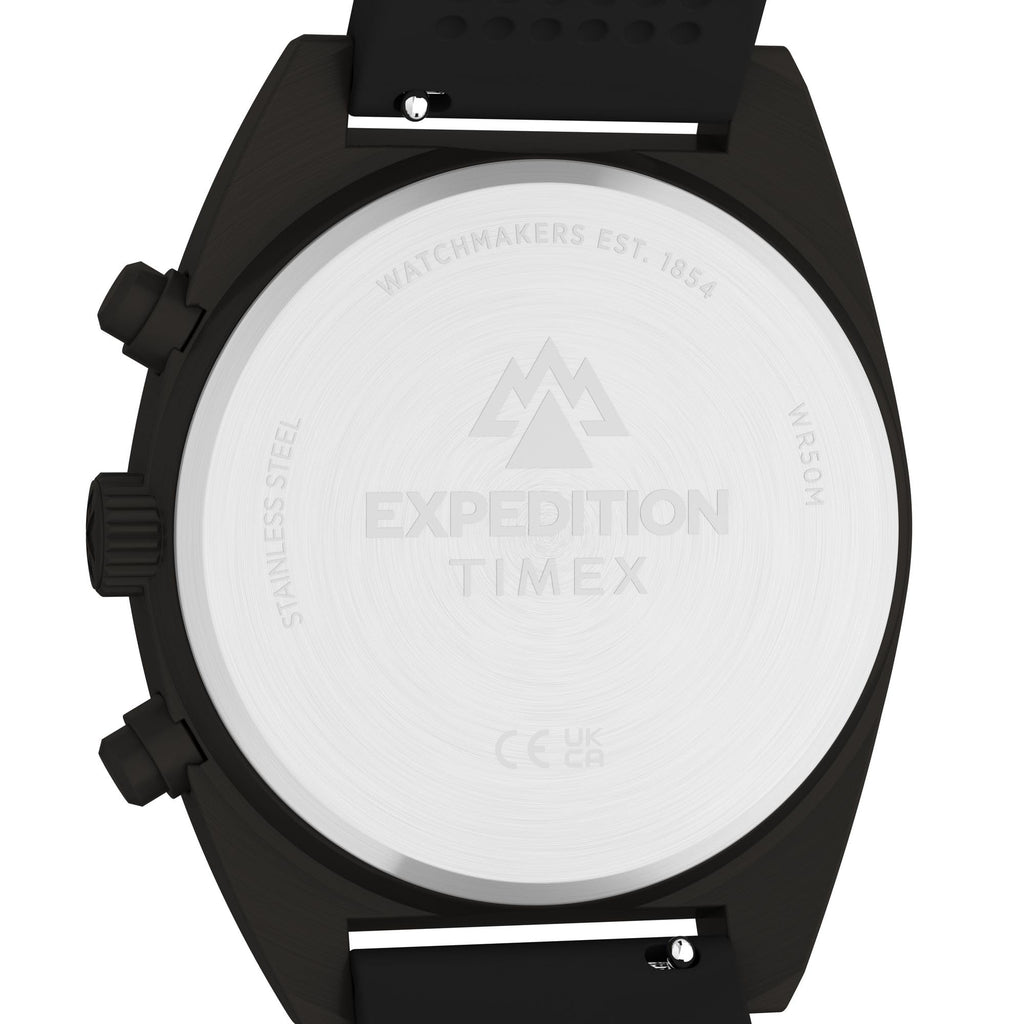 Men's Chronograph 41mm Watch Black Dial Gunmetal Case H698