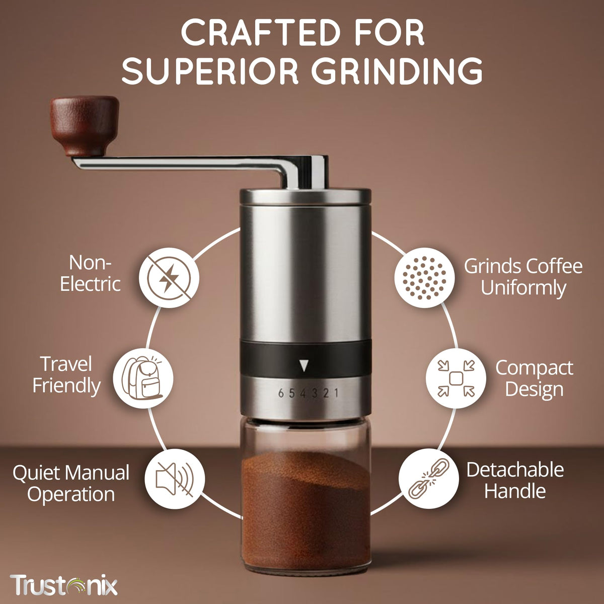 Manual Portable Hand Coffee Grinder W84906
