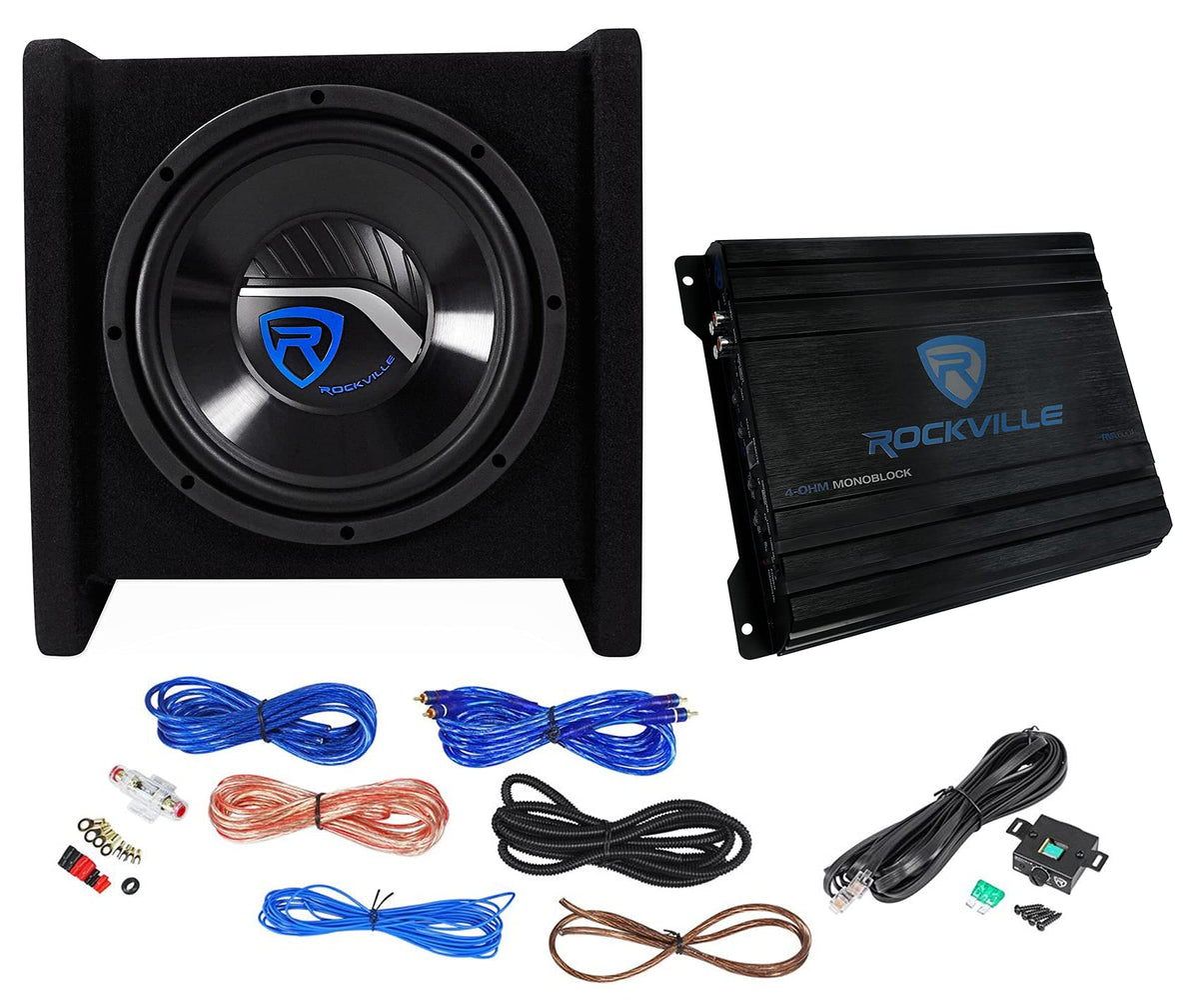 10" Car Subwoofer Enclosure with Mono Amplifier V12454