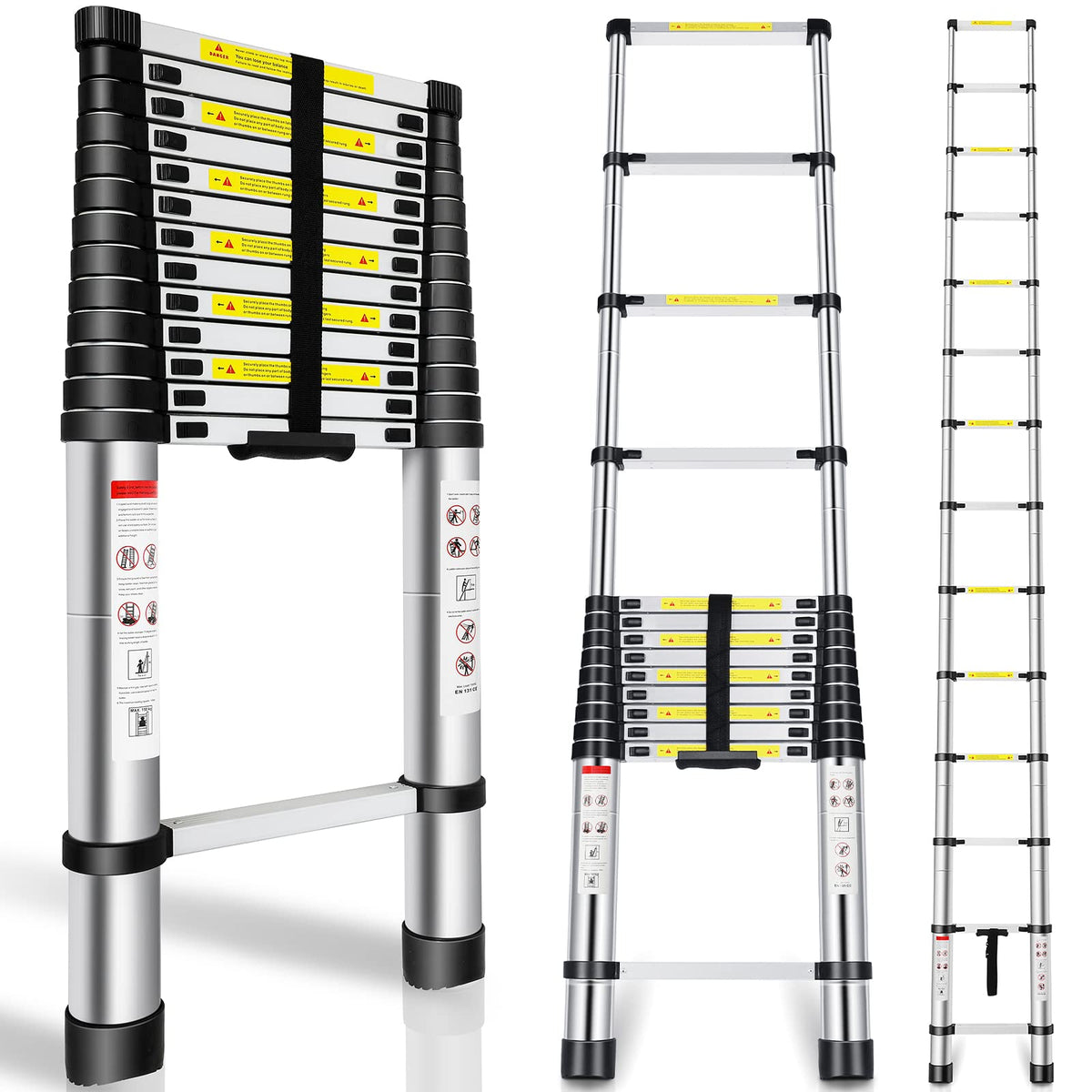 16.5FT Aluminum Telescoping Ladder 330 lbs A619938