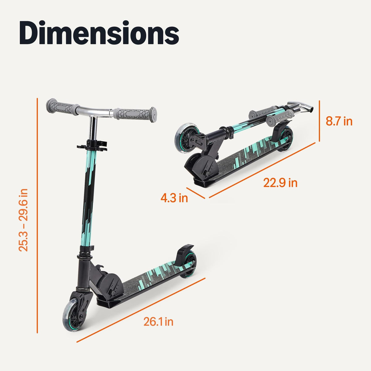 Foldable Light Up Wheels Adjustable Handlebar Aluminum Kids Kick Scooter G9629