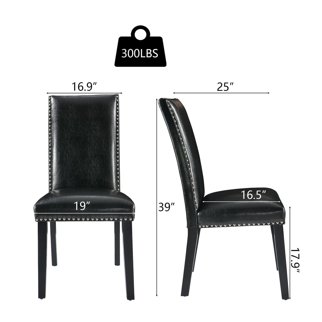 Set of 2 Faux Leather Upholstered Dining Chairs M856
