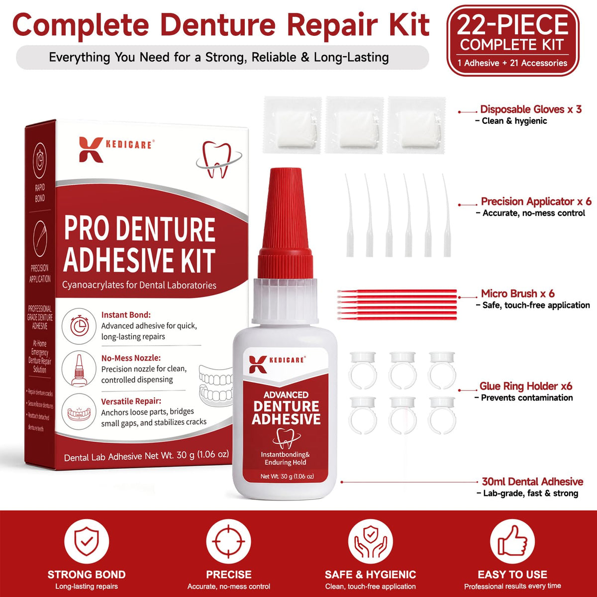 Fast-Setting Dental Bonding Glue Kit 1oz N263872