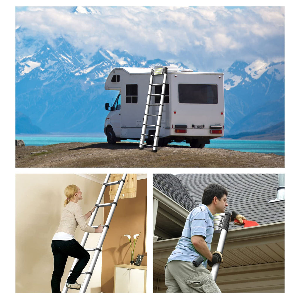 16.5FT Aluminum Telescoping Ladder 330 lbs A619938