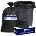 55-60 Gallon Heavy Duty Black Trash Bags, 100 Count H13009