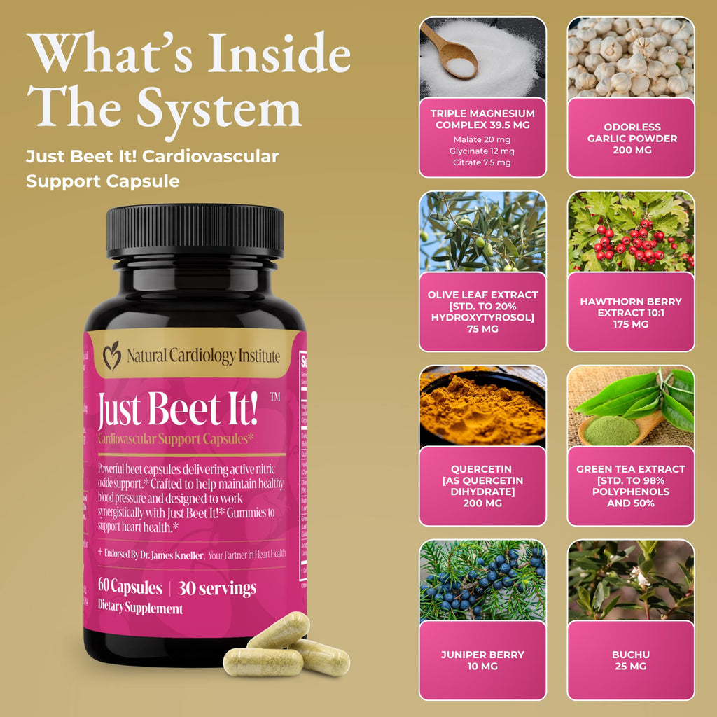 Beet Gummies & Heart Health Capsules Bundle, 60 Count Each T707770