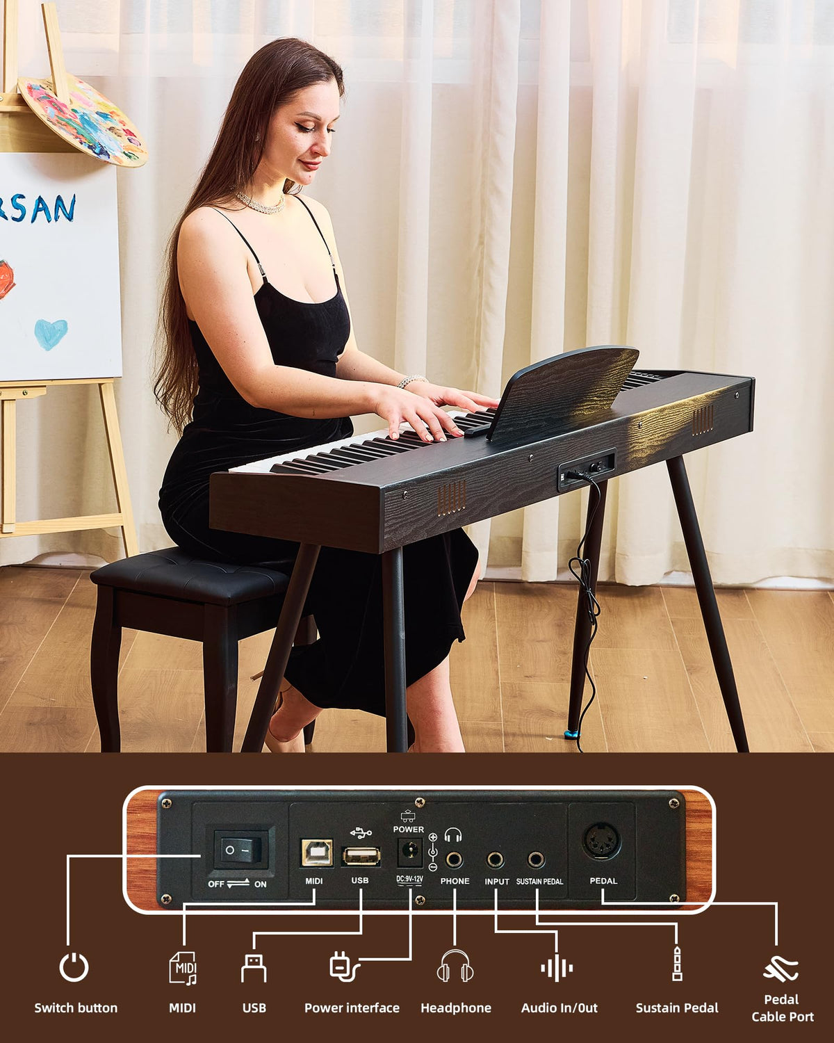 88 Key Weighted Digital Piano B63769