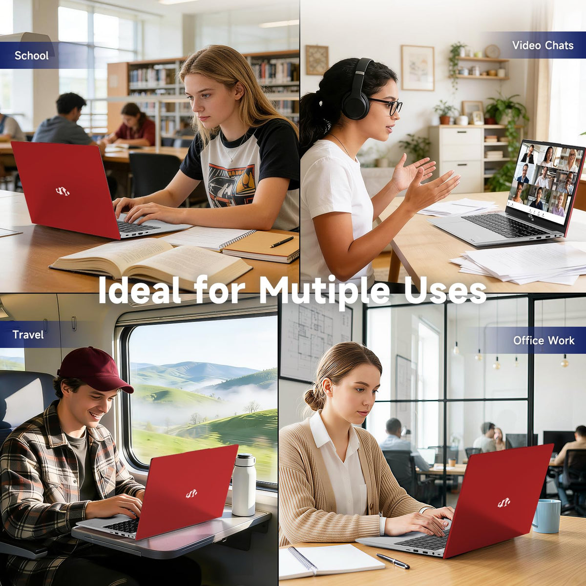 15.6" FHD Laptop, Intel 4 Cores, 8GB RAM, 256GB SSD T11443
