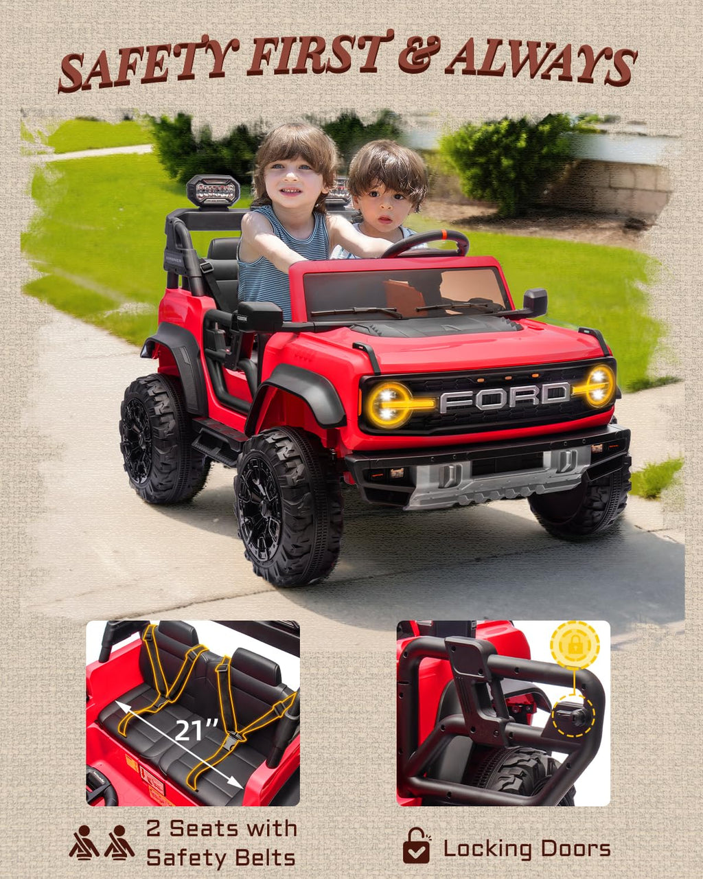24V 2 Seater Kids Electric Ride on Truck with Remote Control L799