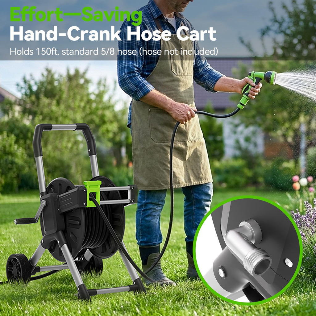 Garden Hose Reel Cart with Wheels X5971