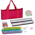 American Mahjong Set 166 White Tiles with 4 Racks and Bag Q6416