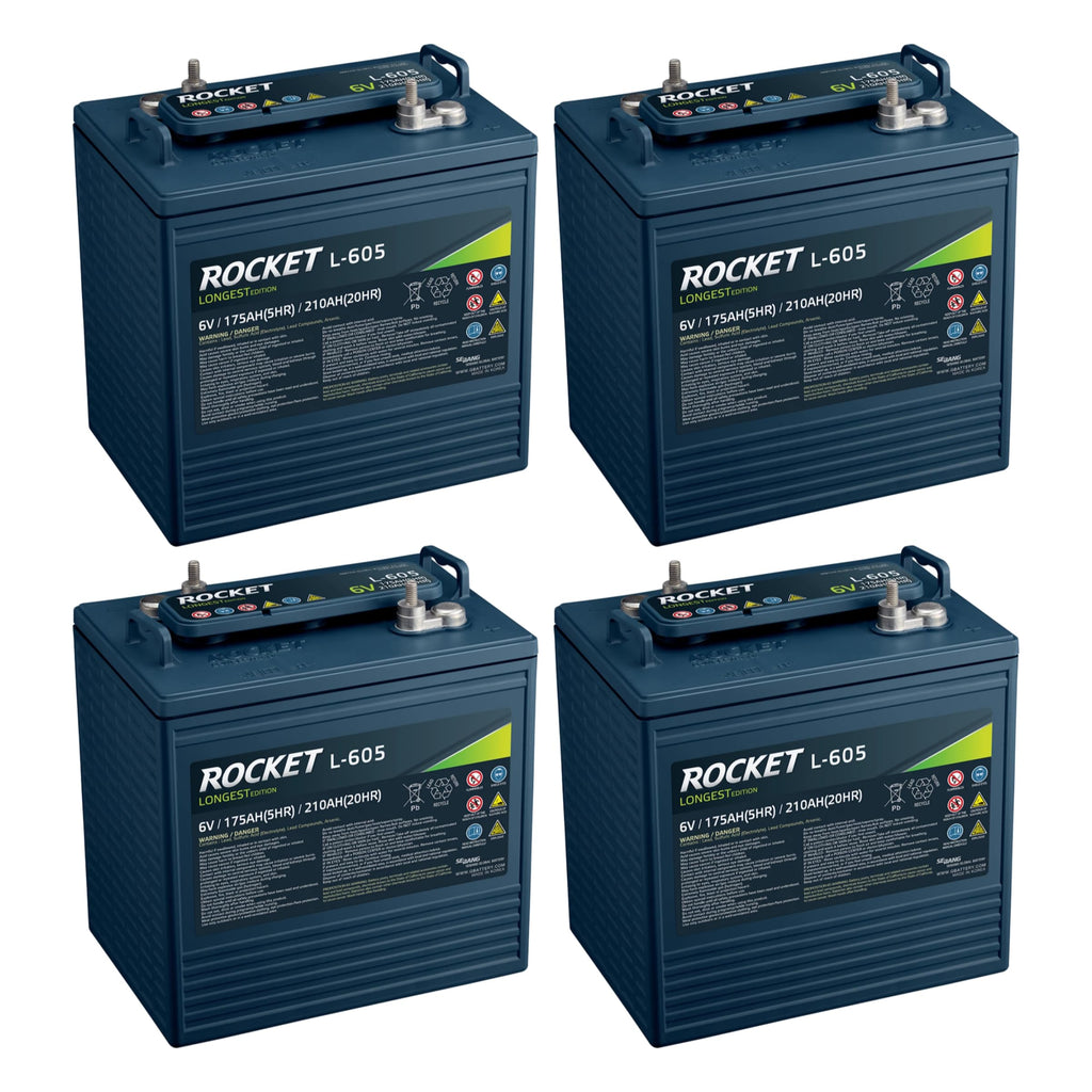 6V 210Ah Golf Cart Battery Set of 4 B7864