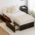 Twin Metal Platform Bed Frame with 2 XL Storage Drawers G831