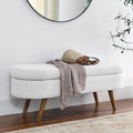 Oval Storage Bench with Rubber Wood Legs G433