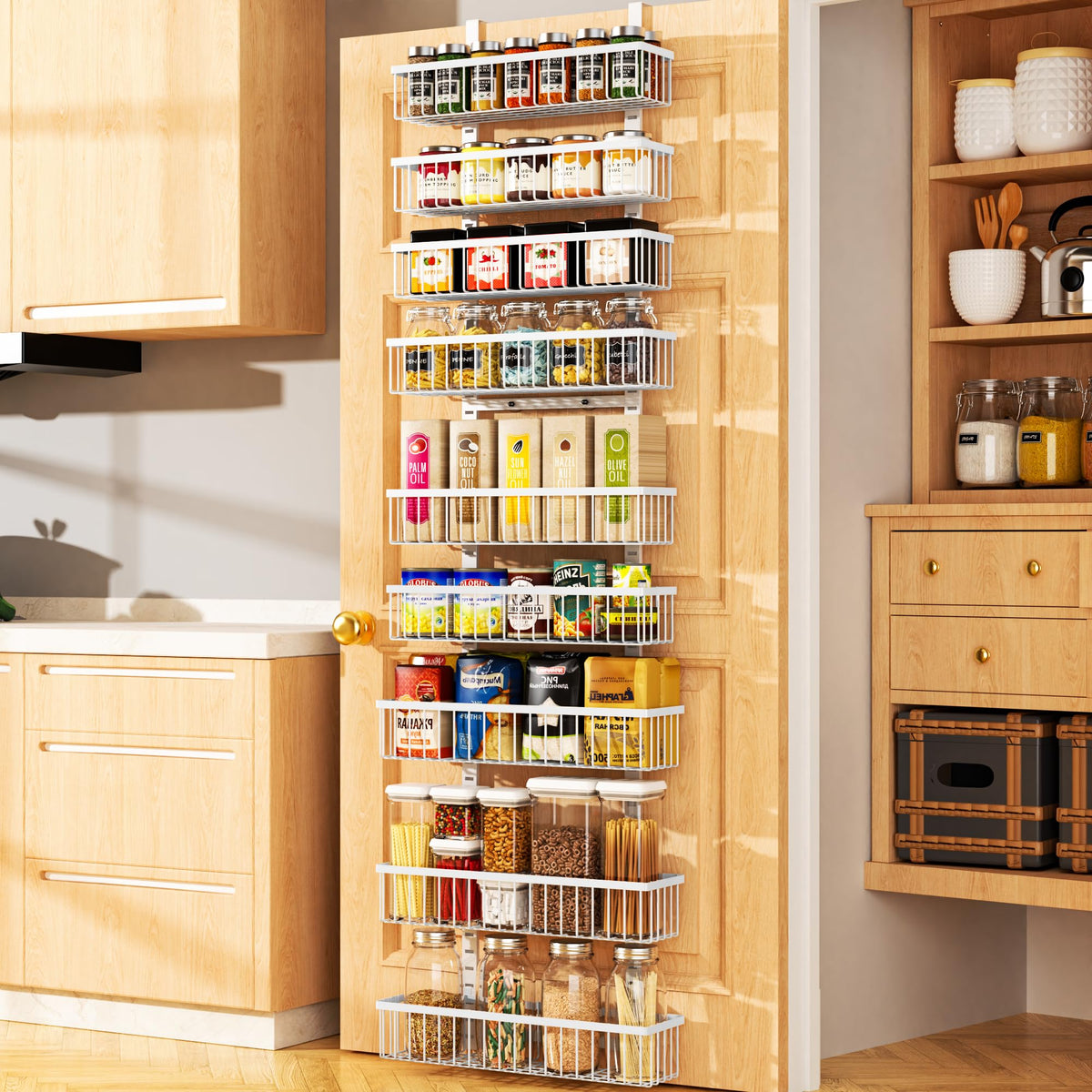 White 9-Tier Over The Door Pantry Organizer F988635