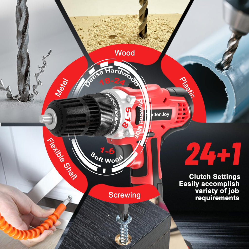 20v Cordless Drill Set with Charger 3/8" Keyless Chuck L489191