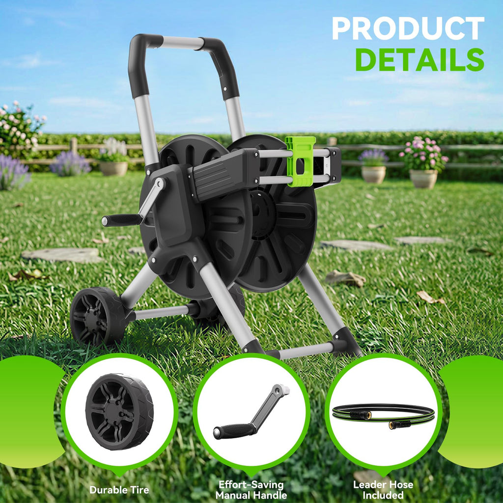 Garden Hose Reel Cart with Wheels X5971