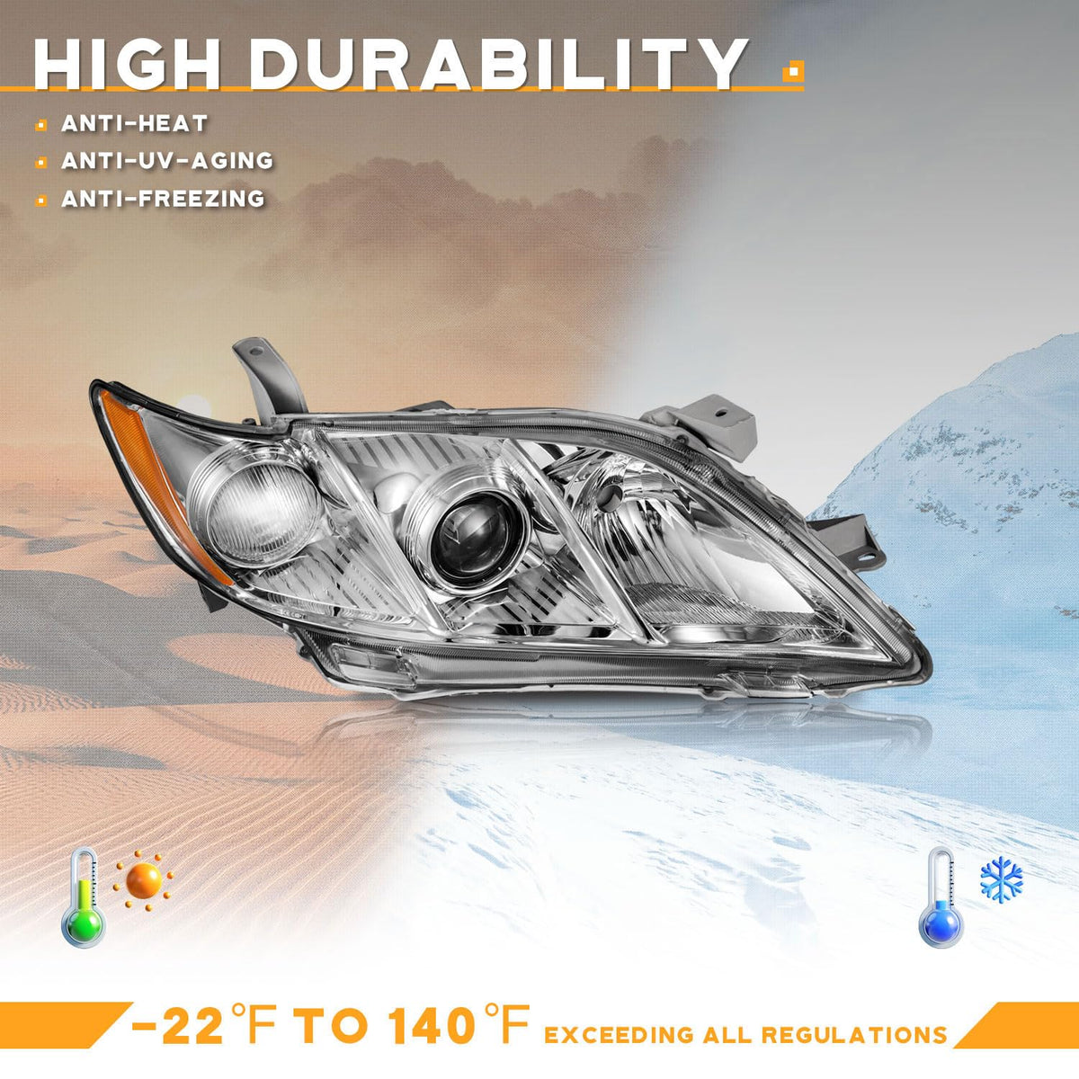 Anti-Fogging Headlights Assembly for Toyota Camry V18569