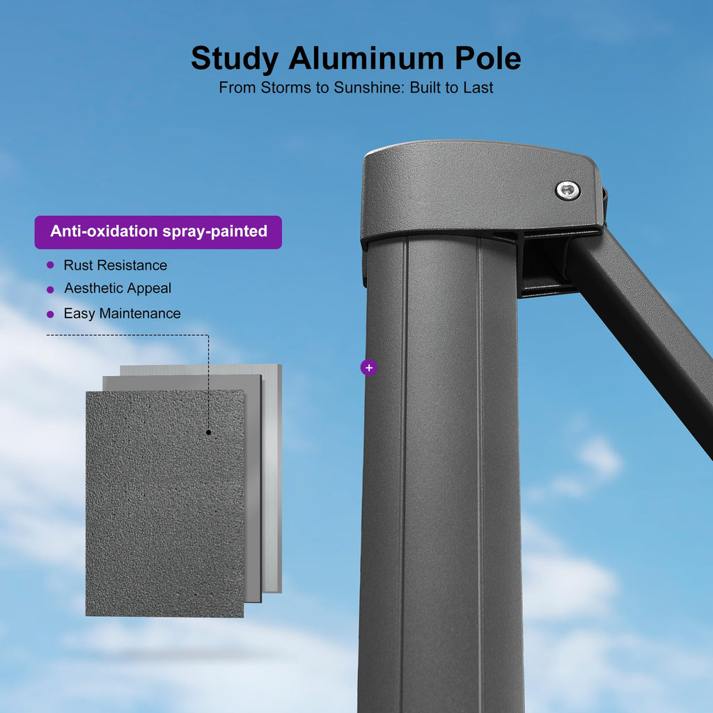 10' x 13' Cantilever Umbrella with Base H256