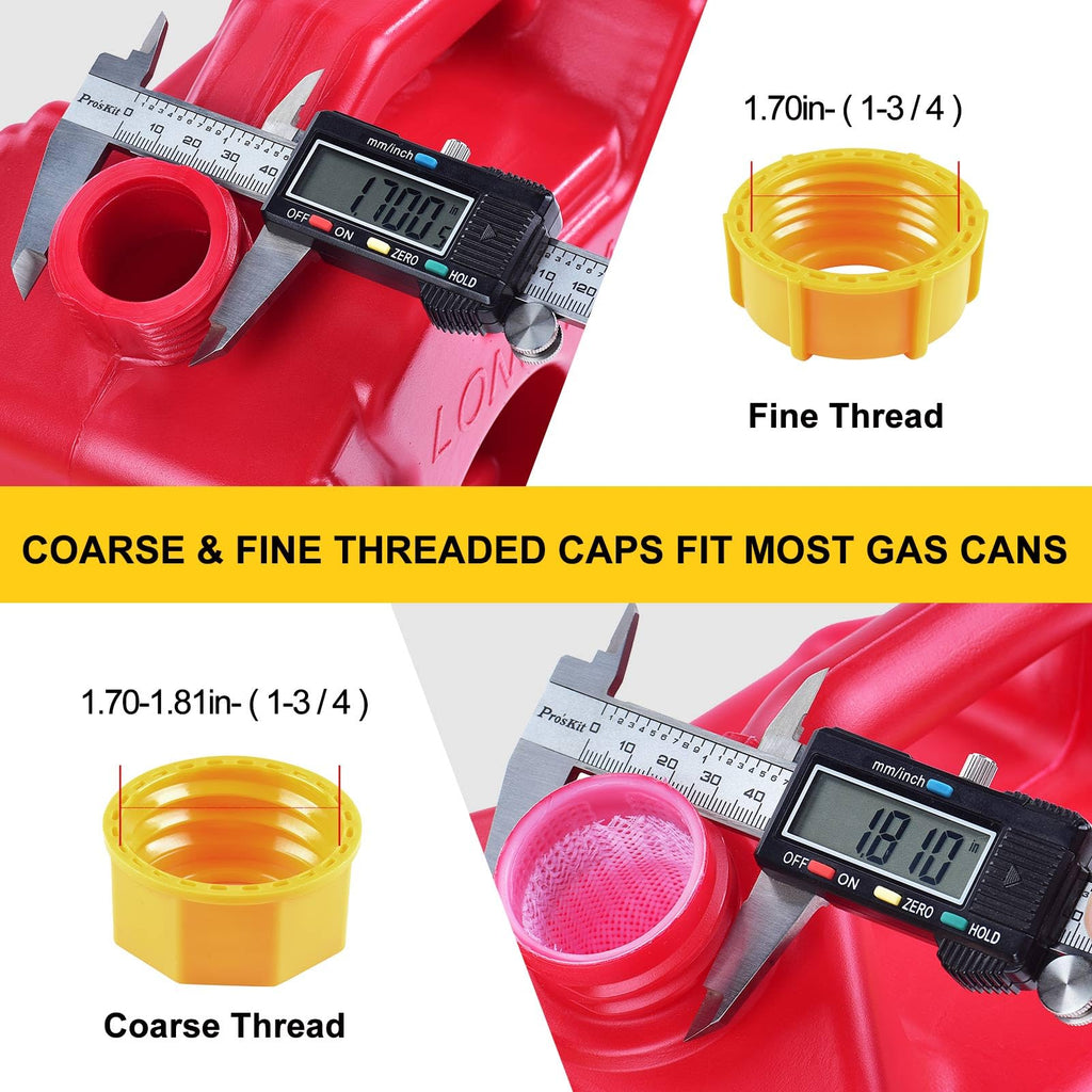 Gas Can Spout Replacement Kits 3 Pack Yellow U605