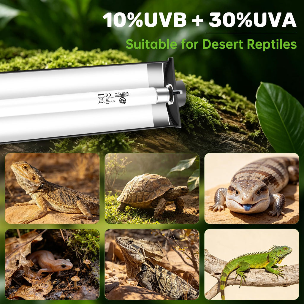 8W 10.0 UVA UVB Reptile Light Fixture J178
