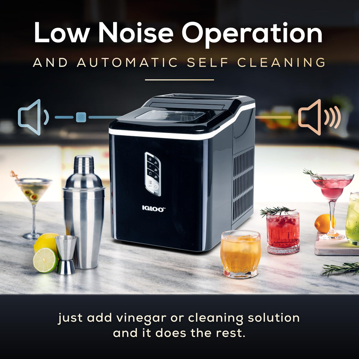 Portable Ice Maker with Scoop and LED Control Panel R76529
