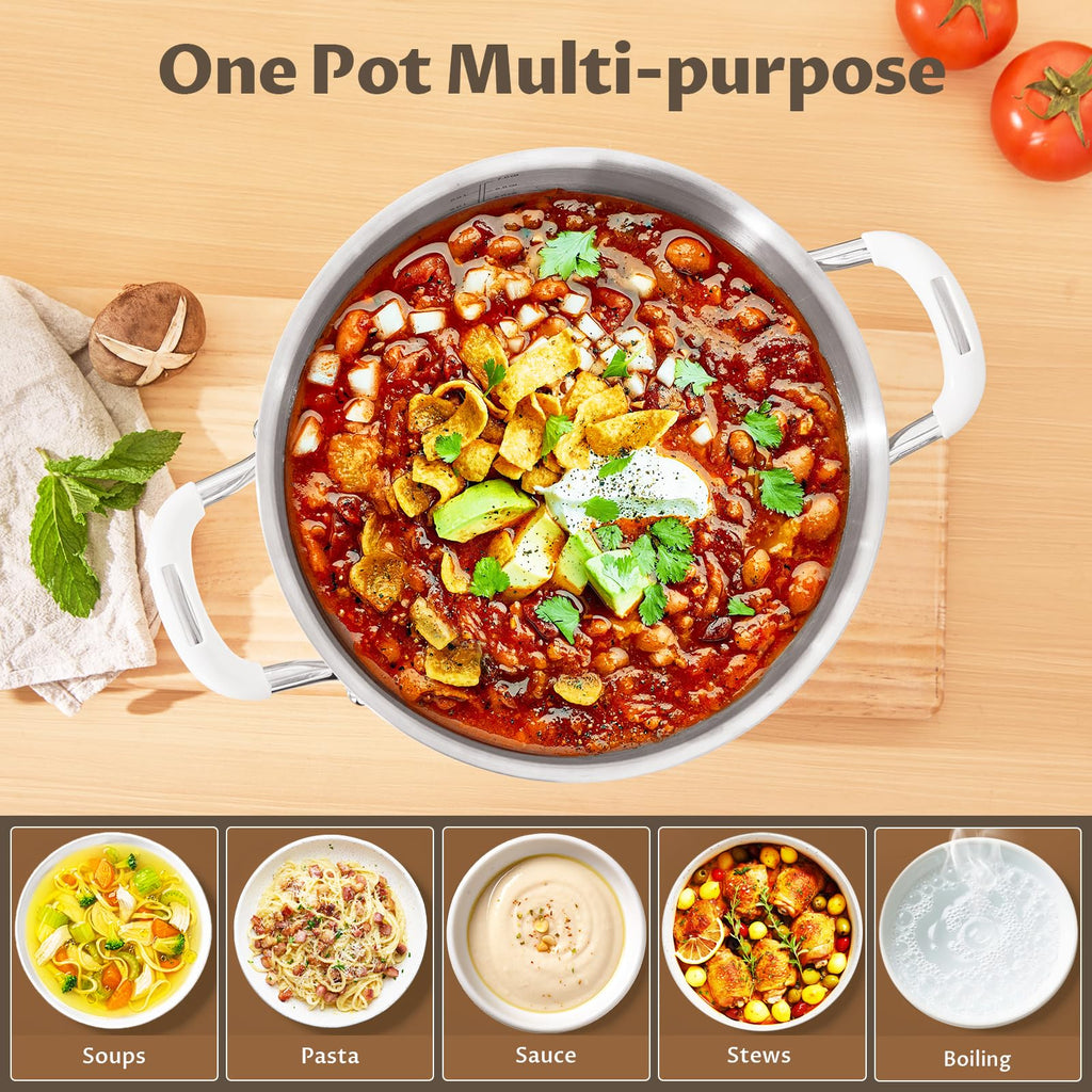 10QT 3-Ply Stainless Steel Stock Pot with Lid Z5766