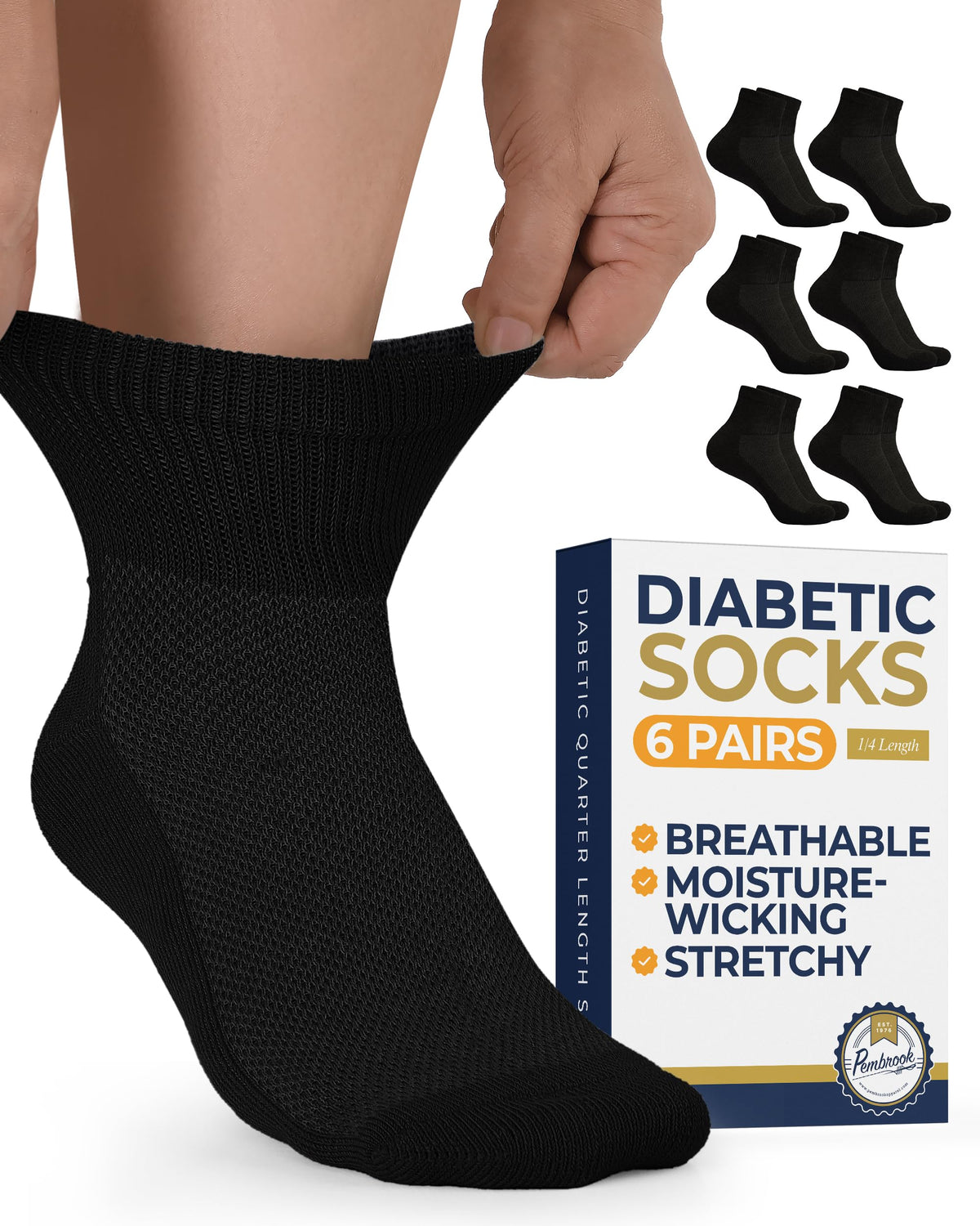 Non Binding Ankle Socks 6 Pairs X4936
