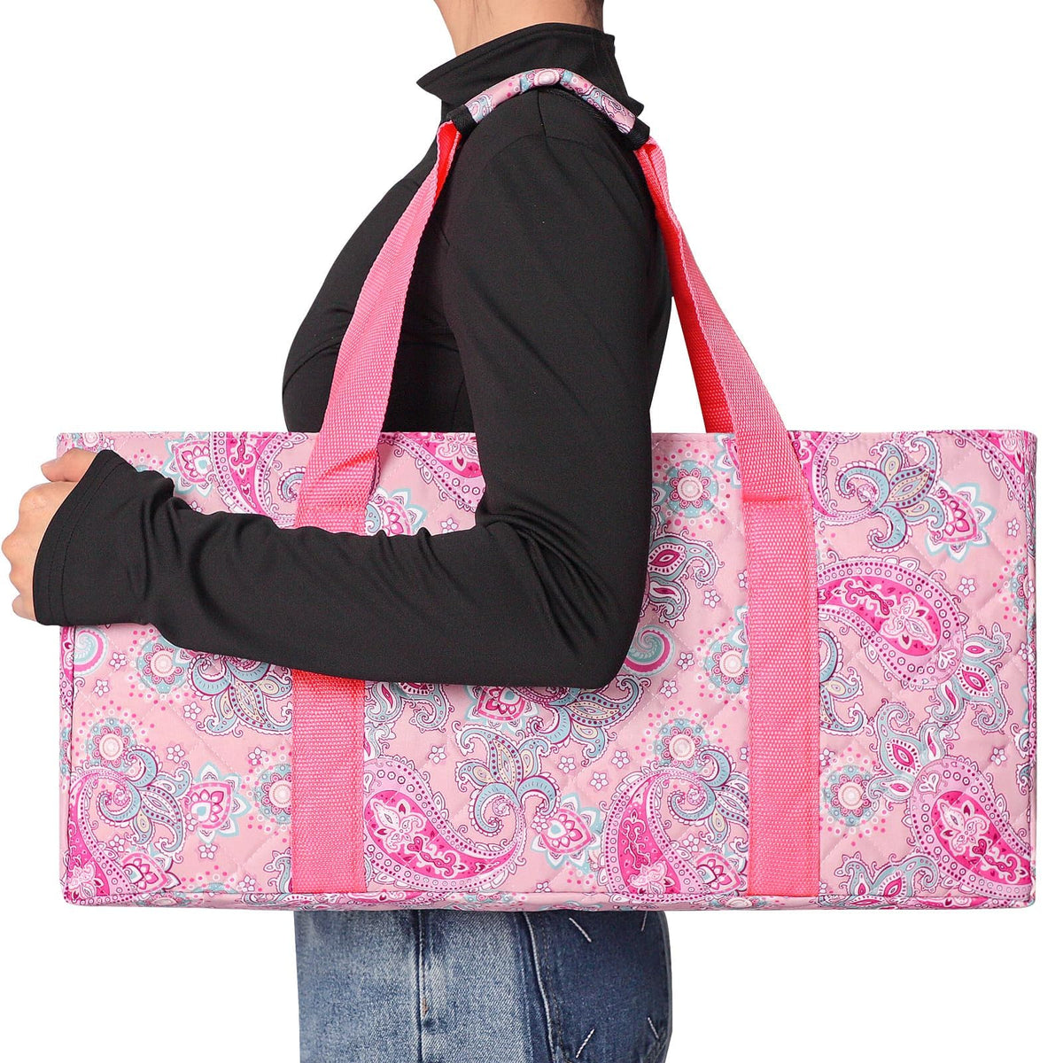American Mahjong Game Set, 166 Pink Tiles, 4 All-in-One Color Rack/Pushers & Drawstring Bag P2352