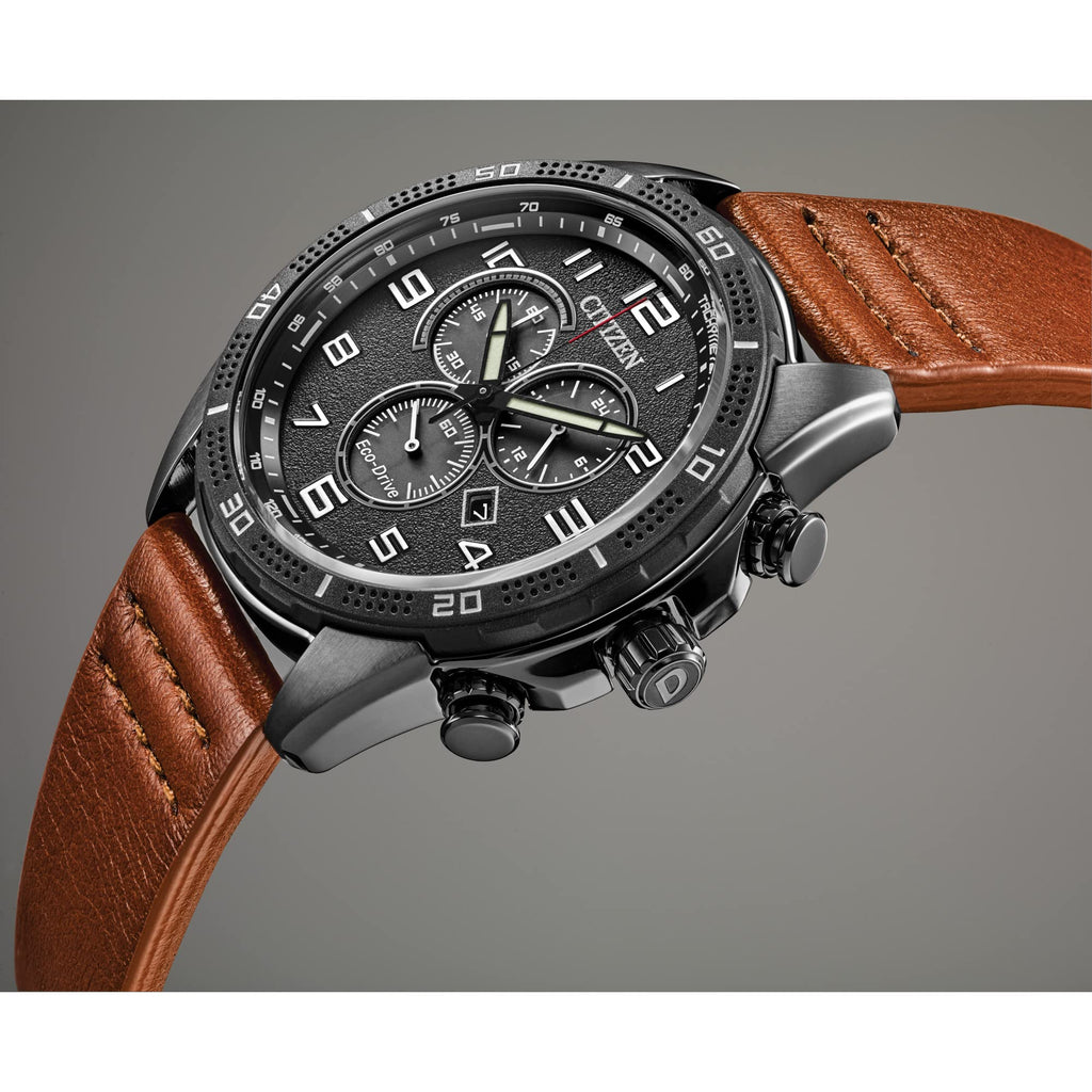 Men's Stainless Steel Eco-Drive Watch F489