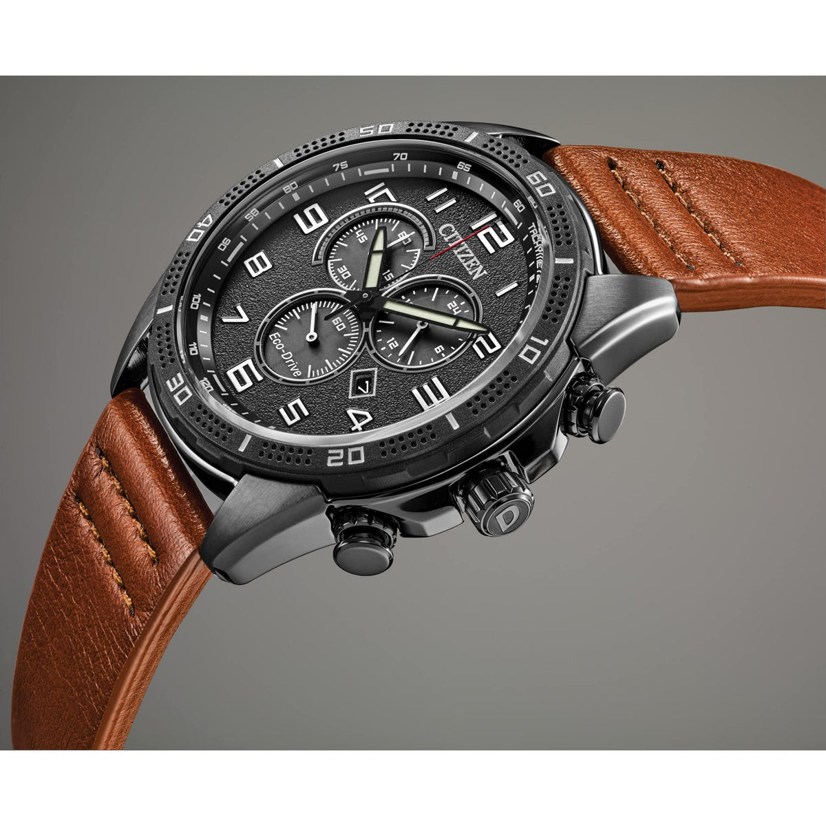 Men's Stainless Steel Eco-Drive Watch F489