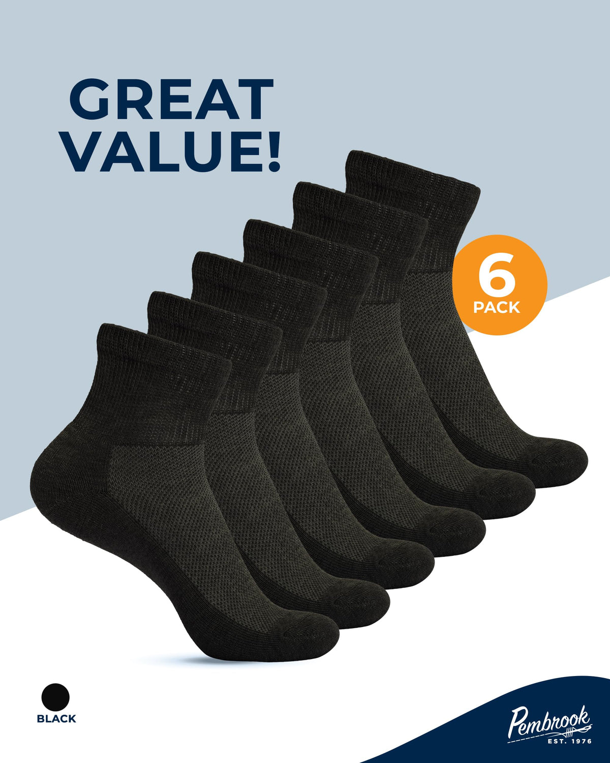 Non Binding Ankle Socks 6 Pairs X4936