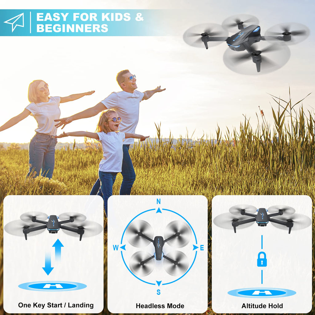 Foldable 1080P Camera Drone with 2 Batteries T3617