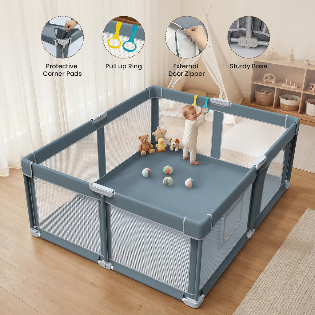 Foldable Baby Playpen 71x59 Inch F8841